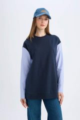 Defacto Kadın Long Sleeve Tunic C4556Ax - Koyu Lacivert