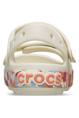 Crocs Crocband Cruiser Glow Confetti Band Sandal Çocuk Sandalet 212528 - Kırık Beyaz/Açık Pembe