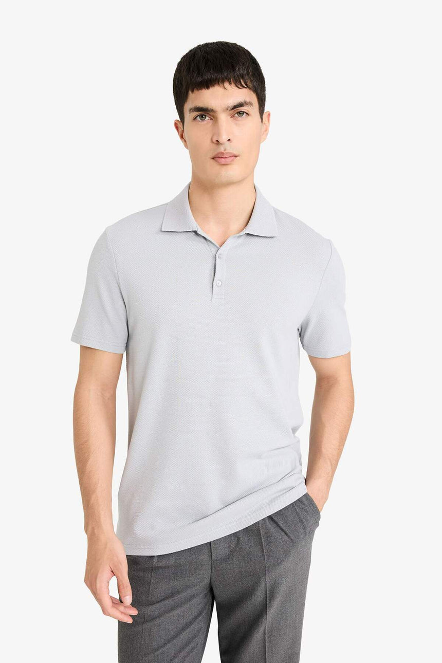 Defacto Erkek Short Sleeve Polo T-Shirt M6609AZ - Gri