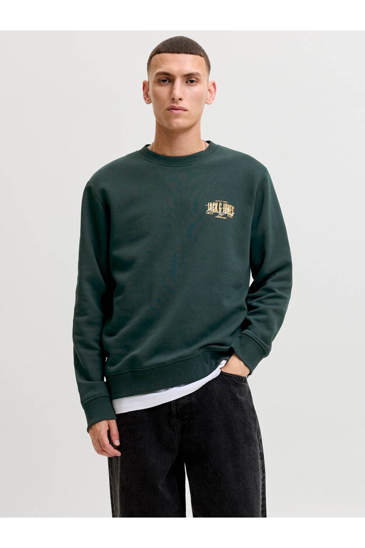 Jack & Jones Aero Erkek Sweatshirt 12298492 - Yeşil