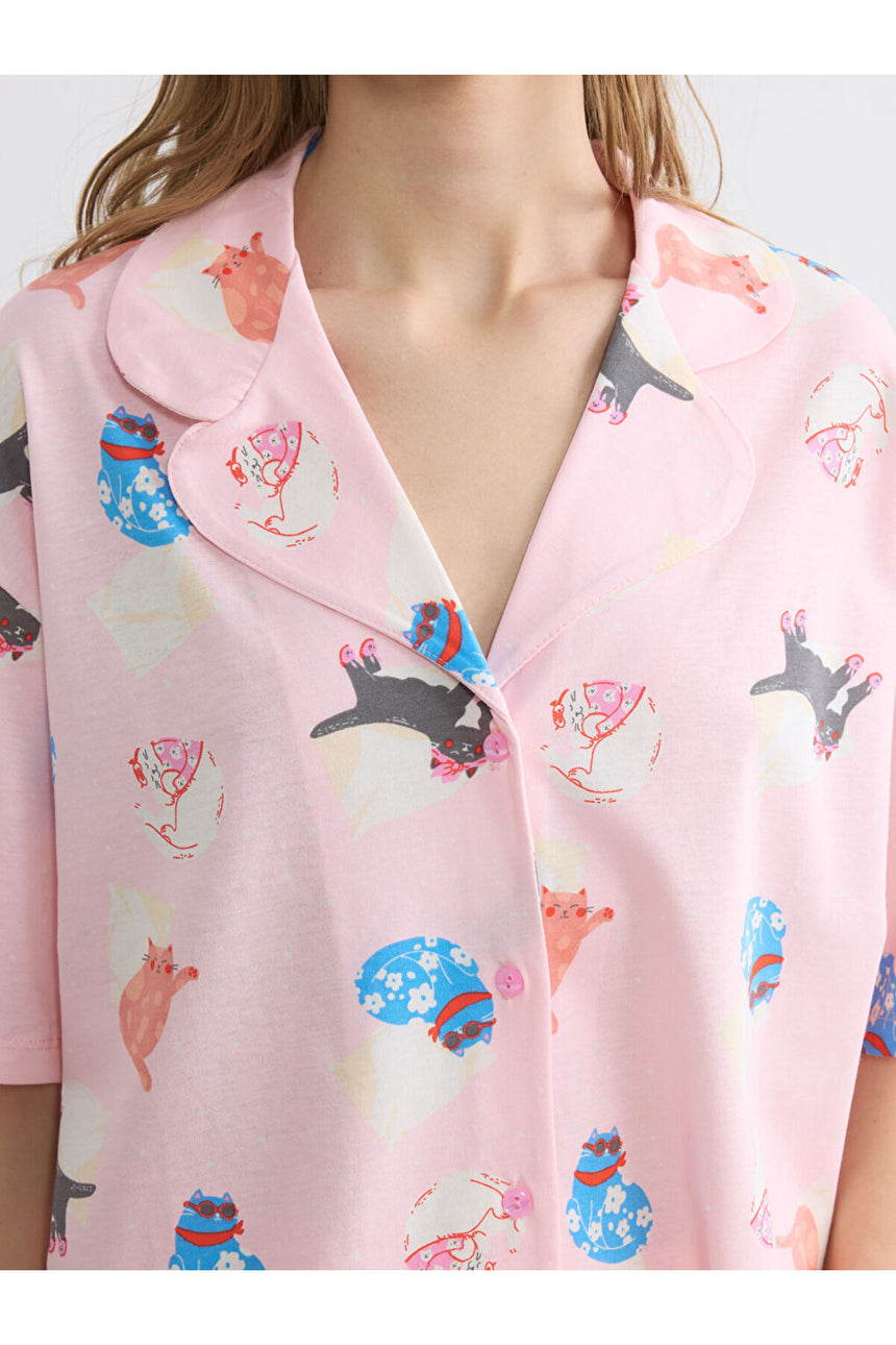 LC Waikiki Kadın Hamile Pijama Takımı S6H743B8 - Pembe