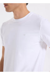 Calvin Klein Erkek SS SLIM STRETCH COTTON CREWNK TE LV04LC240G - Beyaz
