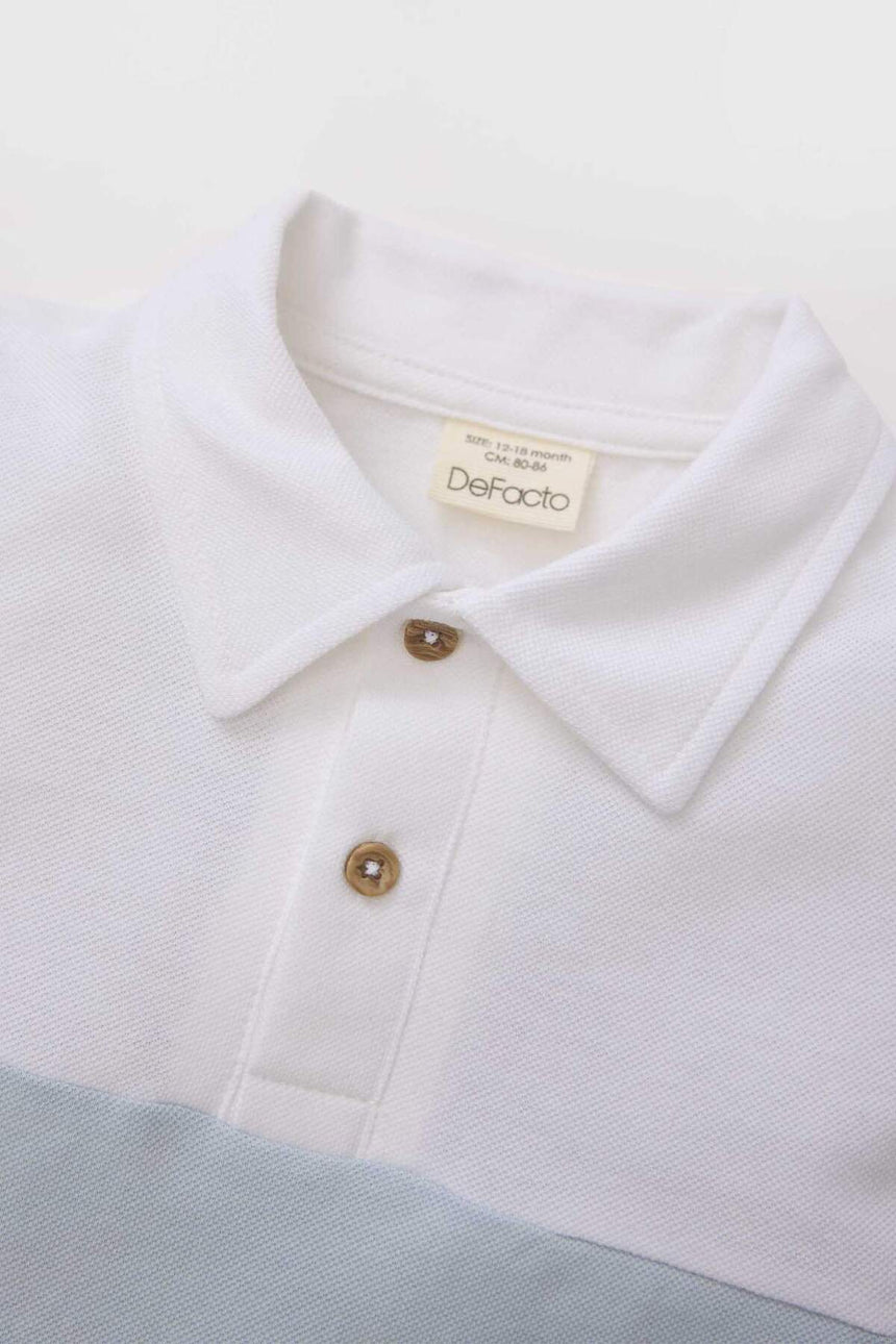 DeFacto B9247A5 Çocuk Polo Yaka T-Shirt - Beyaz