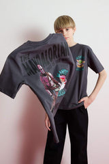 Defacto Çocuk Short Sleeve T-Shirt D9572A8 - Antrasit