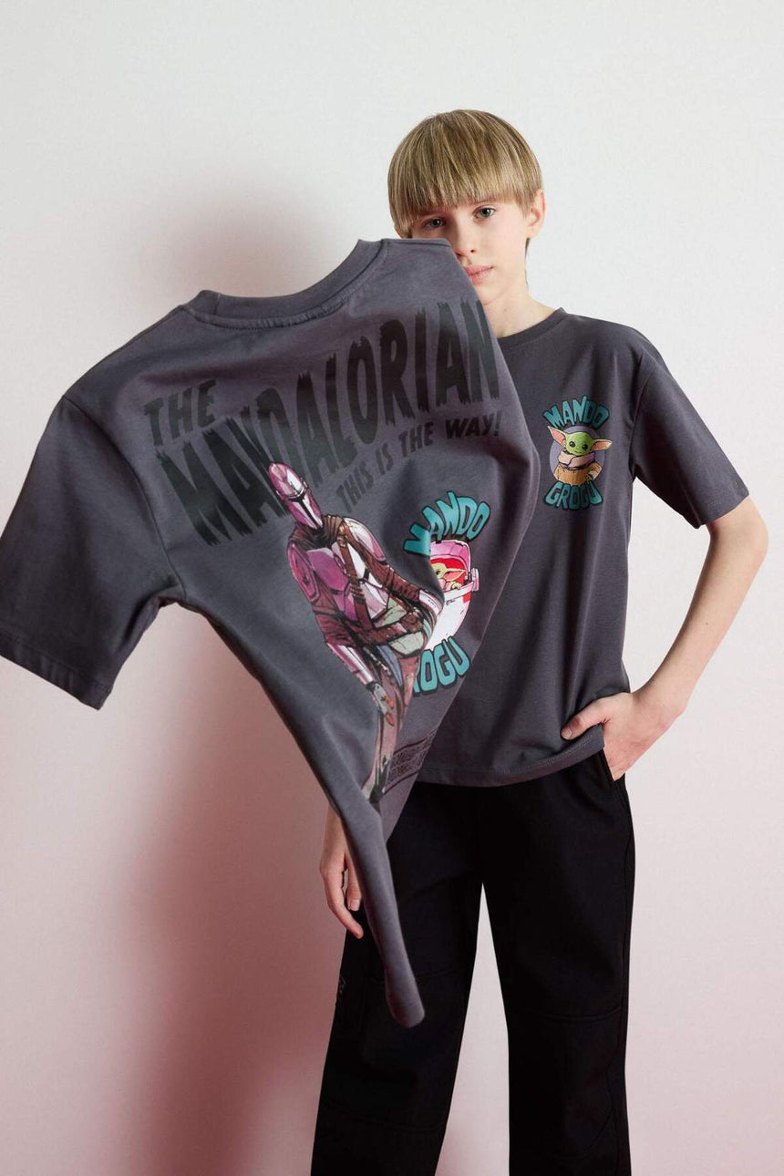 Defacto Çocuk Short Sleeve T-Shirt D9572A8 - Antrasit