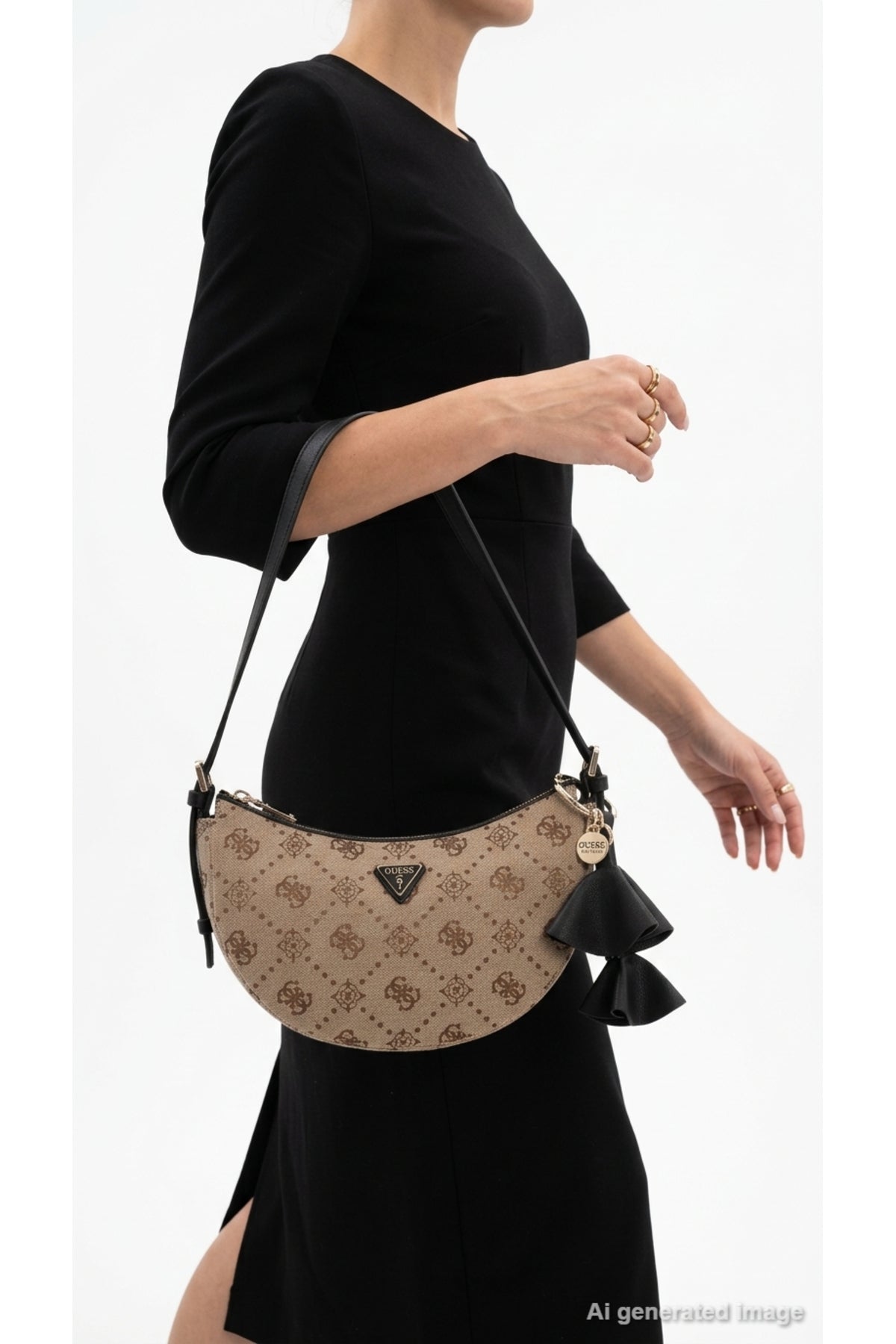 Guess Katie Kadın Omuz Çantası HWJP2253180 - Bej