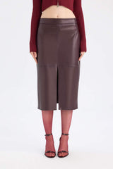 Defacto Kadın Knitted Skirt D4638AX - Bordo
