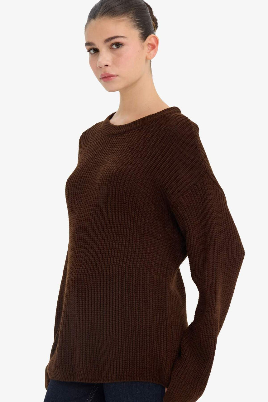 Defacto Kadın Pullover H6905Az - Kahverengi