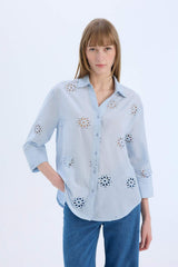 Defacto Kadın Long Sleeve Shirt B5419Ax - Açık Mavi