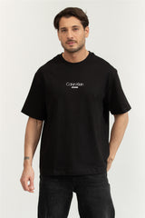 Calvin Klein Erkek SS 16S RLXD FIT CKJ GRAPHIC TEE LV04RC851G - Siyah