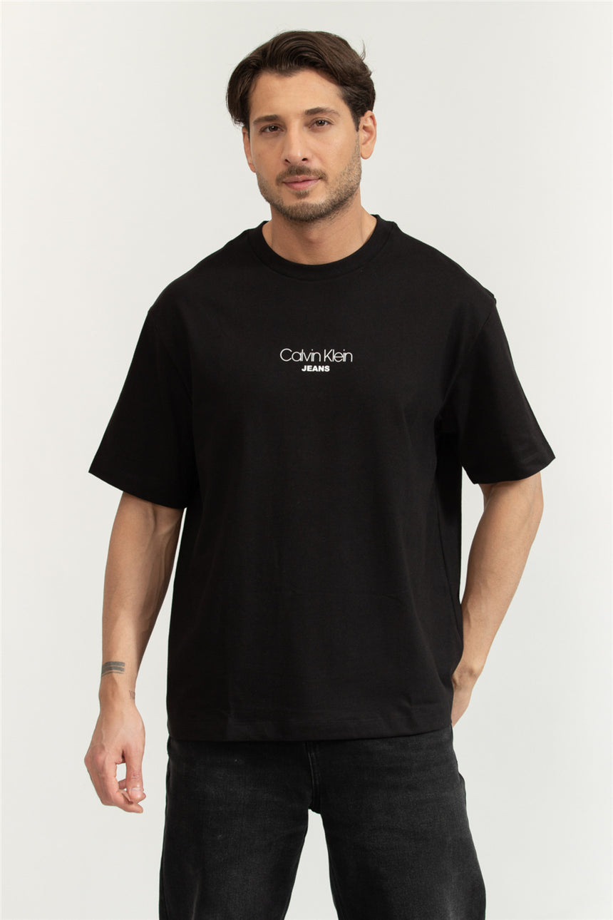 Calvin Klein Erkek SS 16S RLXD FIT CKJ GRAPHIC TEE LV04RC851G - Siyah