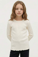 Defacto Çocuk Long Sleeve T-Shirt B7452A8 - Ekru