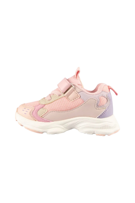 Sporline Vicco pudra pembe renkli, cırt cırtlı, file detaylı unisex çocuk spor ayakkabısı