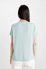Defacto Kadın Short Sleeve T-Shirt W7299Az - Vizyon