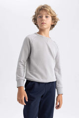 DeFacto Çocuk Sweatshirt A4246A8 - Açık Gri
