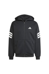 adidas Future Icons 3-Stripes Erkek Kapüşonlu Sweatshirt JD4827 - Siyah