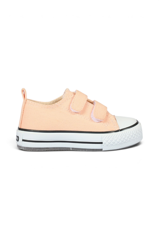 Sporline Vicco pudra pembe renkli, cırt cırtlı, kanvas kadın sneaker modeli