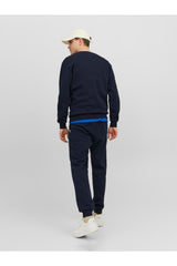 Jack & Jones Bradley Erkek Bisiklet Yaka Sweatshirt 12249341 - Koyu Lacivert