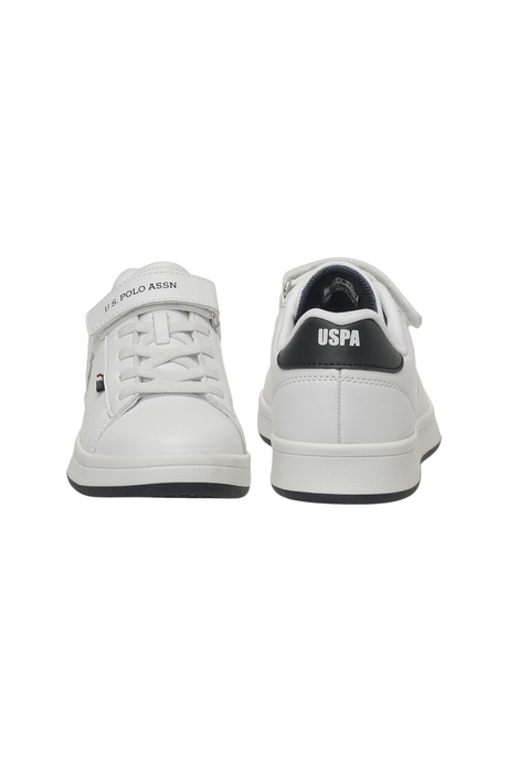 Sporline U.S. Polo Assn. beyaz ve lacivert detaylı, tekstil malzemeden üretilmiş kadın sneaker ayakkabı