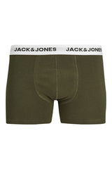 JACK&JONES JACBASIC WHITE WB TRUNKS 5 PACK NOOS 12214455 - Koyu Haki