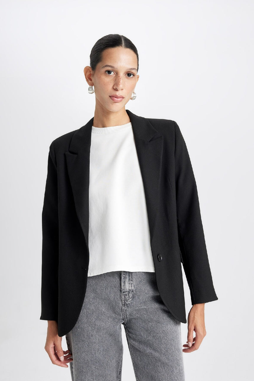 Defacto Kadın Blazer B0490AX - Siyah