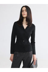 LC Waikiki Kadın Slim Fit Hırka W6AS68B8 - Siyah