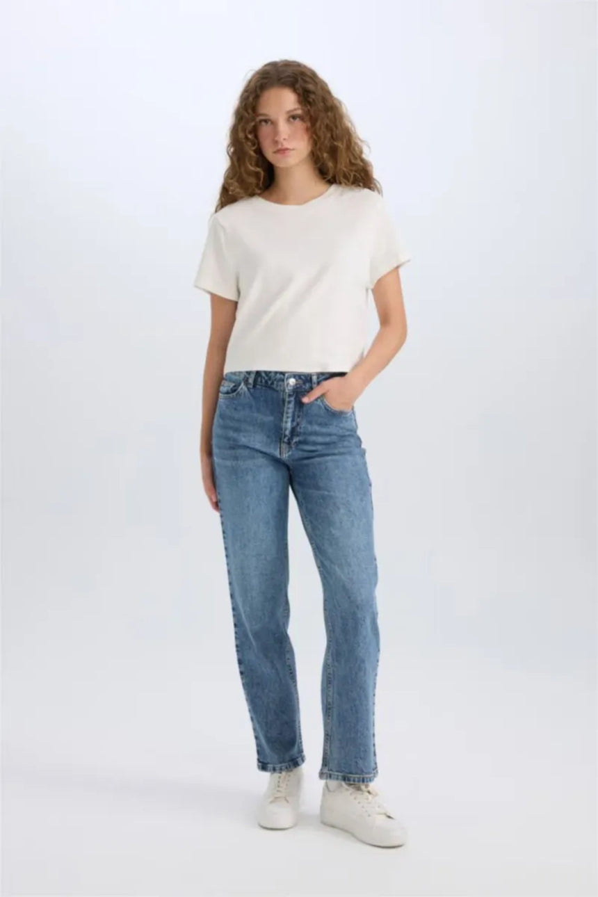 DeFacto Kadın Jean Pantolon D8155AX - Mavi