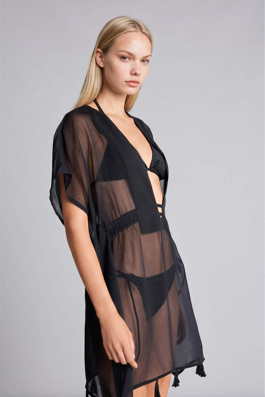Defacto Kadın fixture sifon tunik Z9958AZ - Siyah