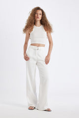 Defacto Kadın Trousers D4467AX - Kırık Beyaz