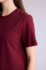 Defacto Kadın Short Sleeve T-Shirt A9428AX - Bordo