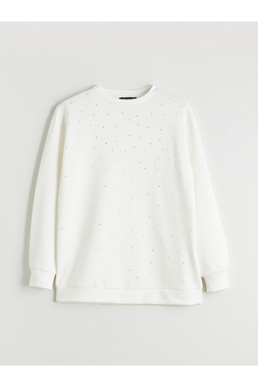 LC Waikiki Kadın Sweatshirt W5LE48L8 - Ekru