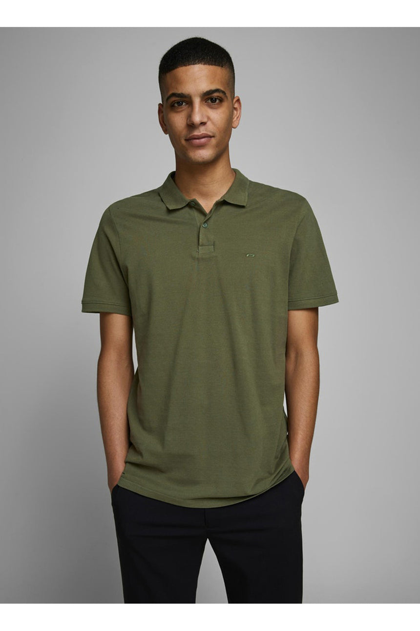 JACK&JONES JJEBASIC POLO SS NOOS 12136516 - Koyu Zeytin Yeşili