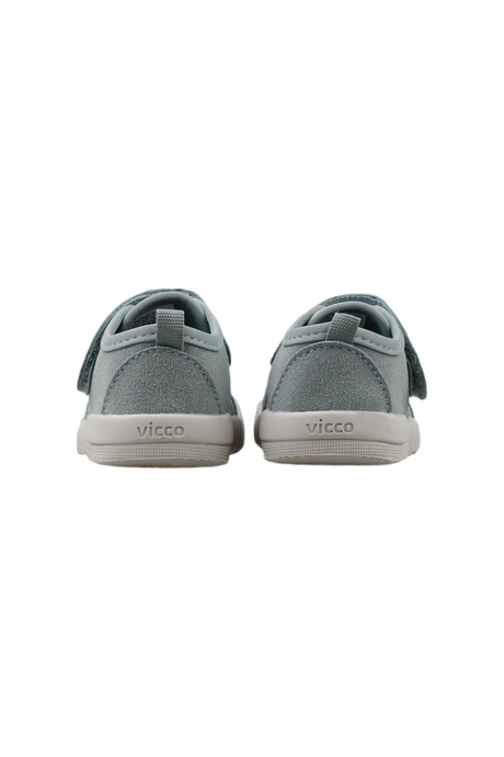 Sporline Vicco mavi renkli, tekstil malzemeden üretilmiş, cırt cırtlı çocuk sneaker ayakkabısı arka görünümü