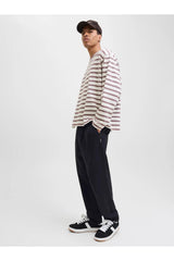 JACK&JONES JPSTKANE BRADLEY UNCUFFED SWT PANTS NOOS 12279134 - Siyah