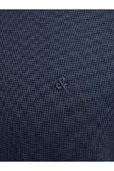 JACK&JONES JJEAUSTIN ZIP POLO SS NOOS PLS 12284618 - Koyu Lacivert
