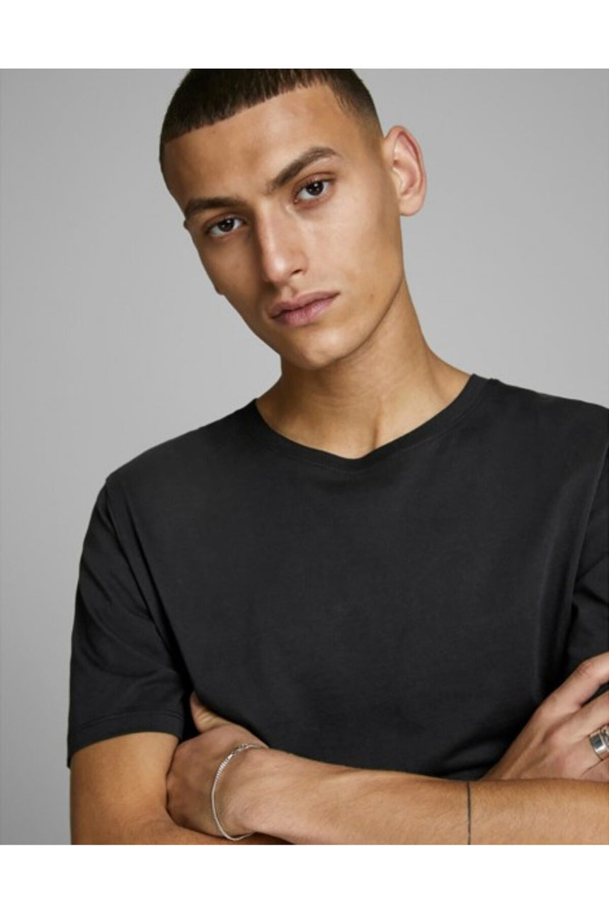 JACK&JONES JJEORGANIC BASIC TEE SS O-NECK NOOS 12156101 - Siyah