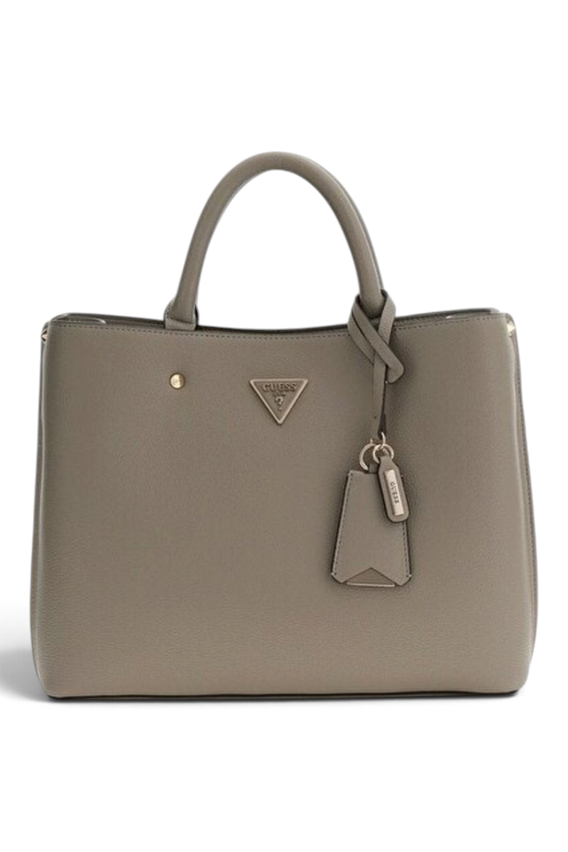Sporline Guess Meridian II açık bej krem renkli, şık satchel model kadın el çantası