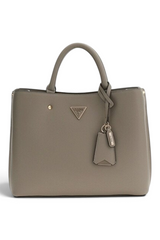 Sporline Guess Meridian II açık bej krem renkli, şık satchel model kadın el çantası
