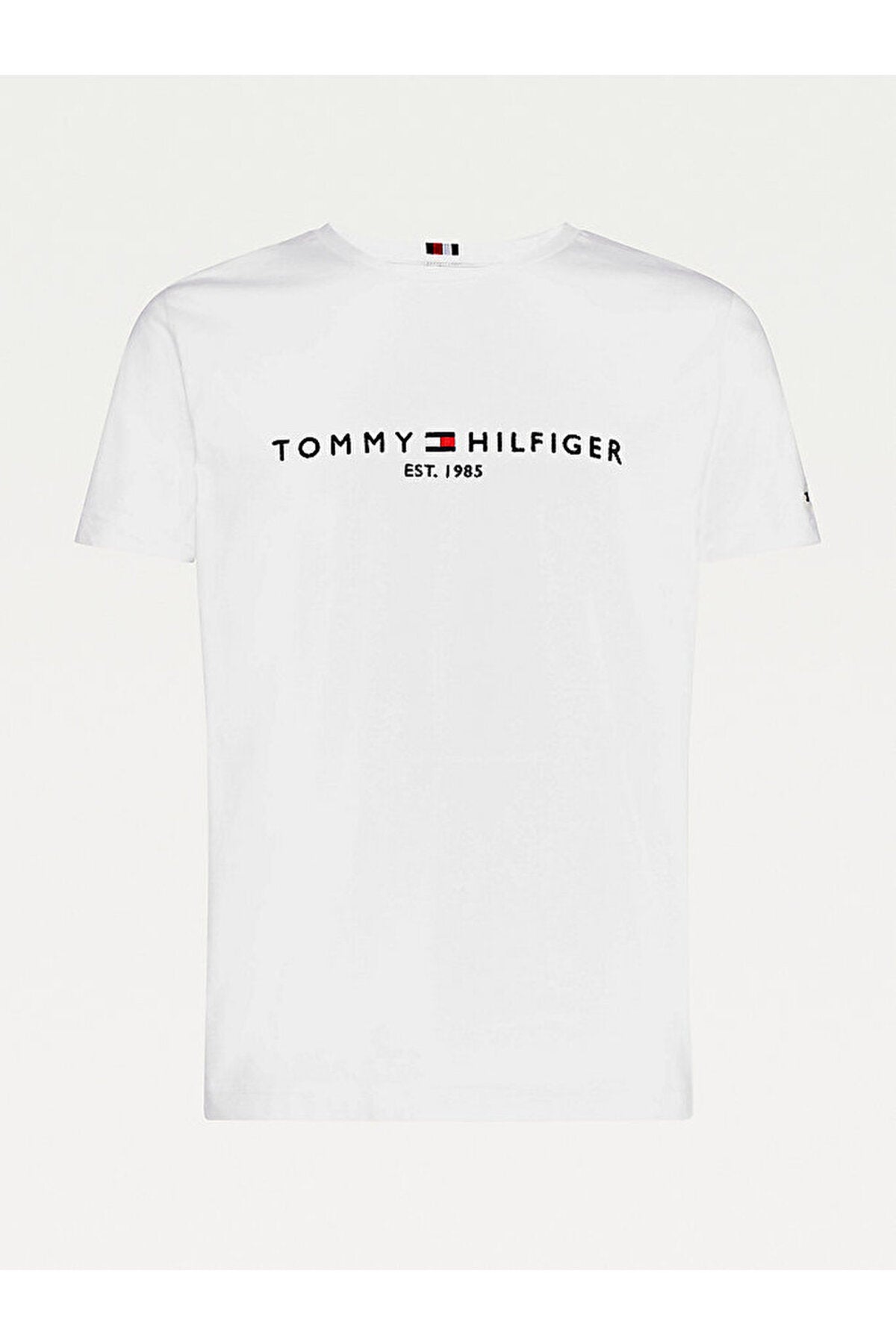 Tommy Hilfiger ERKEK CORE TOMMY LOGO TEE MW0MW11465 - Beyaz
