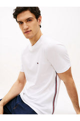 Tommy Hilfiger Erkek GLOBAL STRIPE TEE MW0MW42393YBR - Beyaz