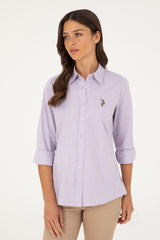 US POLO ASSN BAYAN DOKUMA GÖMLEK 1840357 - Lila