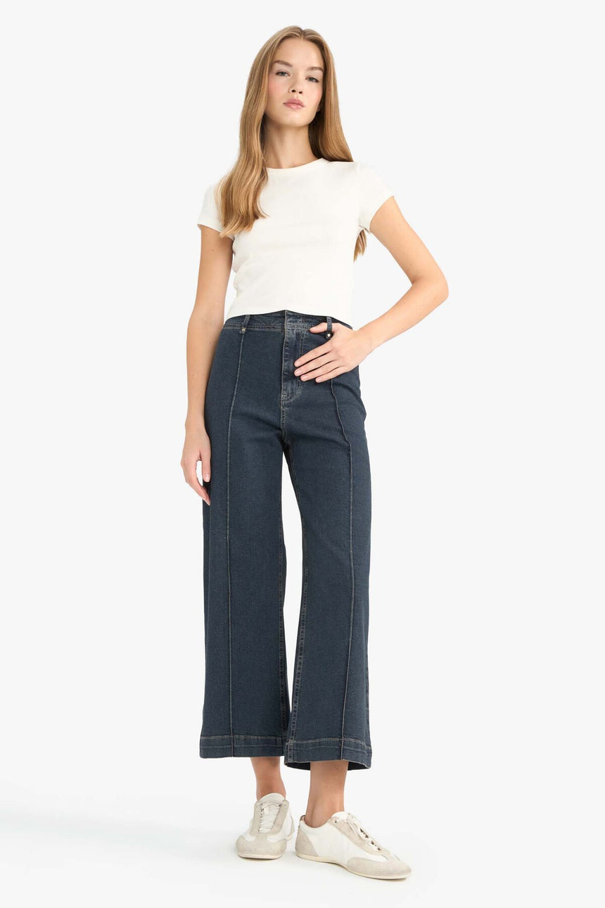 Defacto Kadın Trousers F5537AX - Koyu Mavi