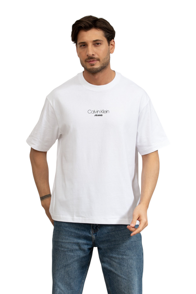 Sporline Calvin Klein beyaz %100 pamuklu comfort kesim erkek tişört