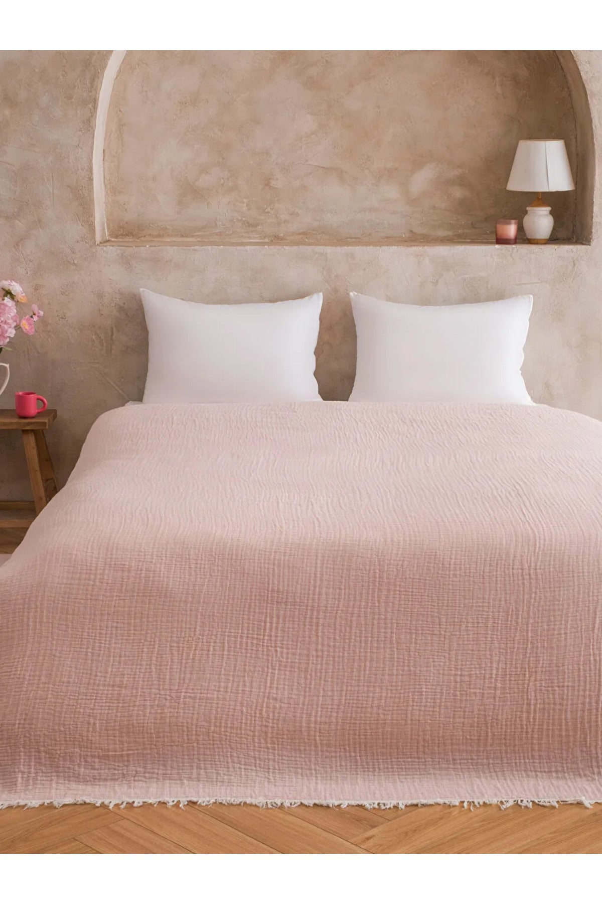 LCW HOME S60038AI YTÖ,MUSLINDUZ-CK-YTO - Mat Pembe