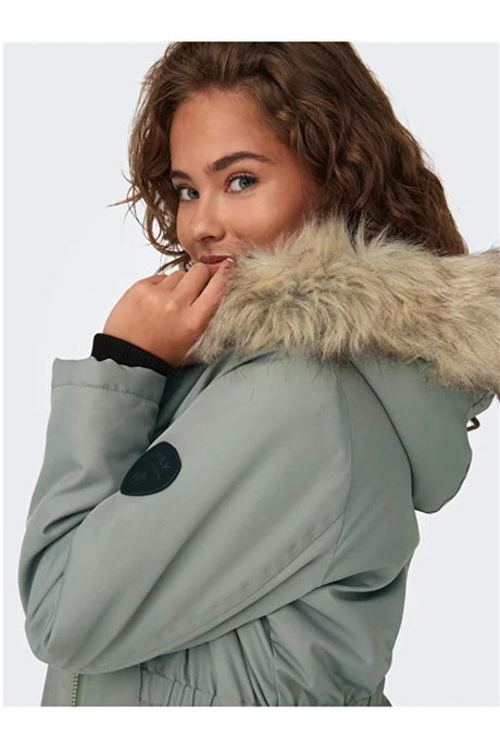 ONLY ONLIRIS FUR WINTER PARKA CC OTW 15304625 - Koyu Gri/ Antrasit