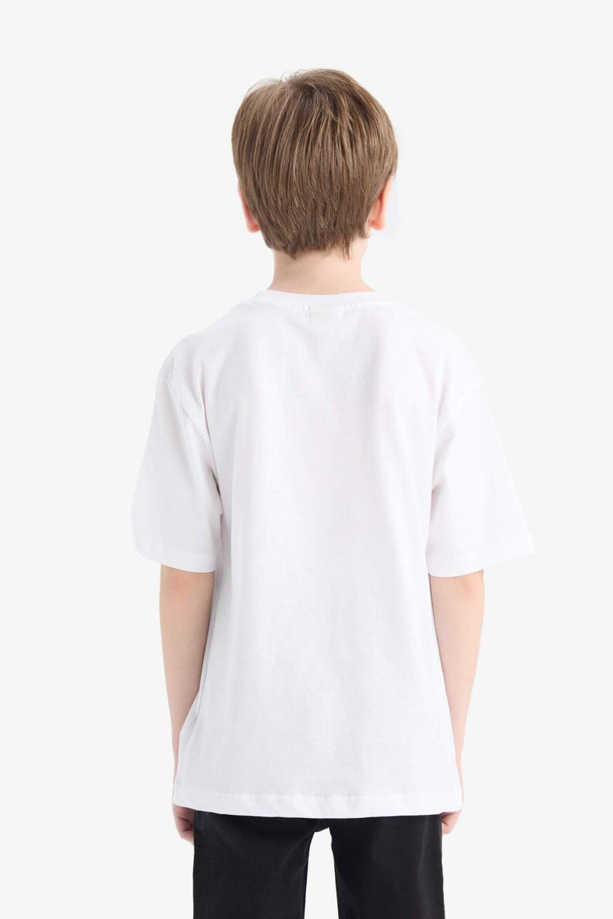 Defacto Çocuk Short Sleeve T-Shirt K1687A6 - Beyaz