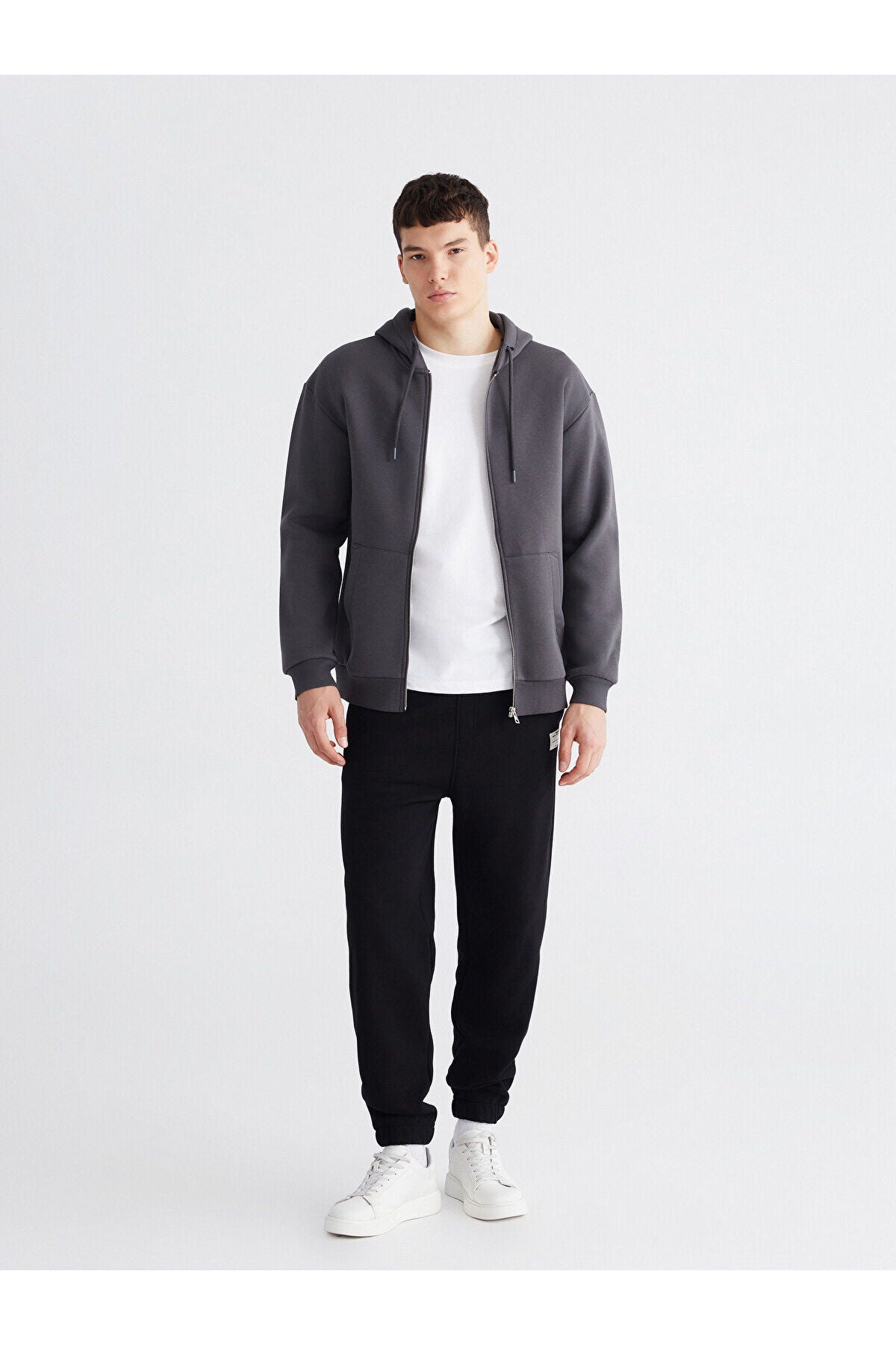LCW ERKEK W5MM90D8 HRK,XM-CARDIGAN-BASIC - Koyu Gri