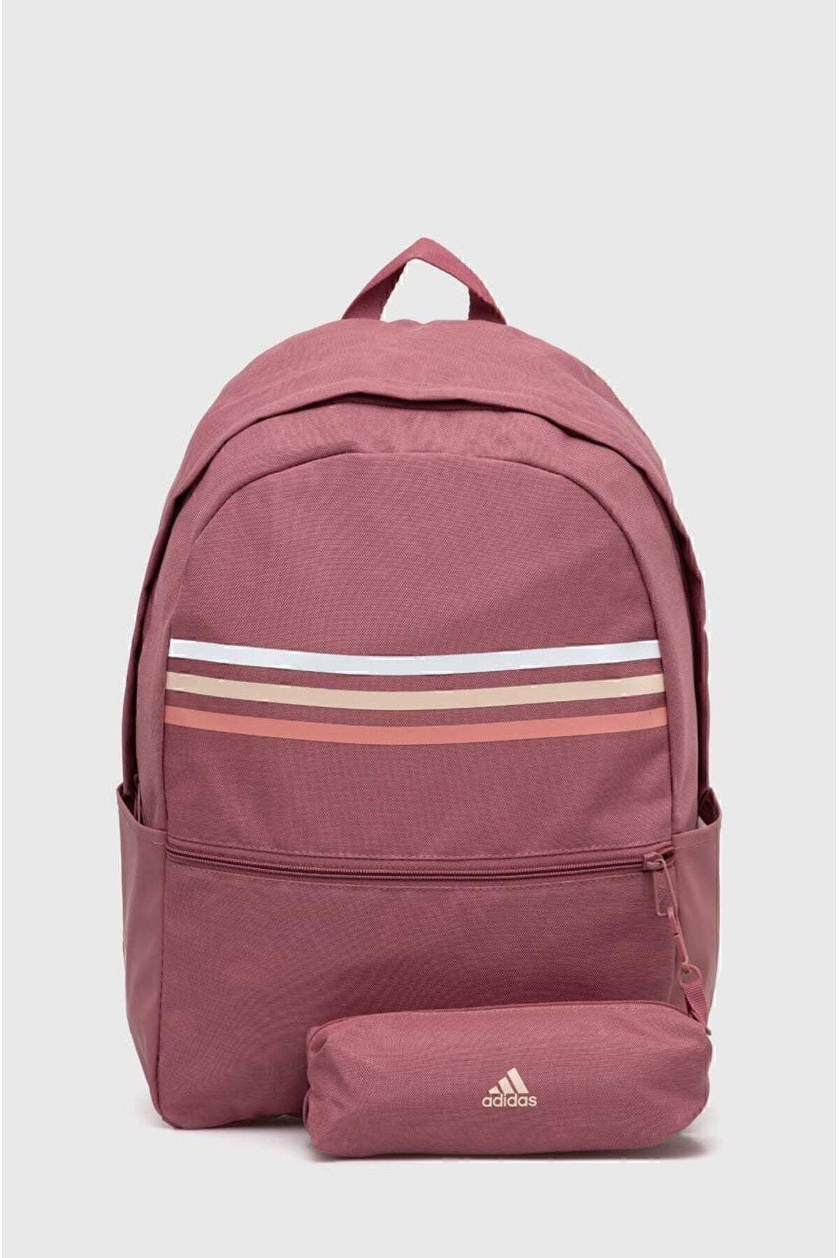 adidas Classic 3-Stripes Unisex Sırt Çantası IZ1897 - Bordo Pembe