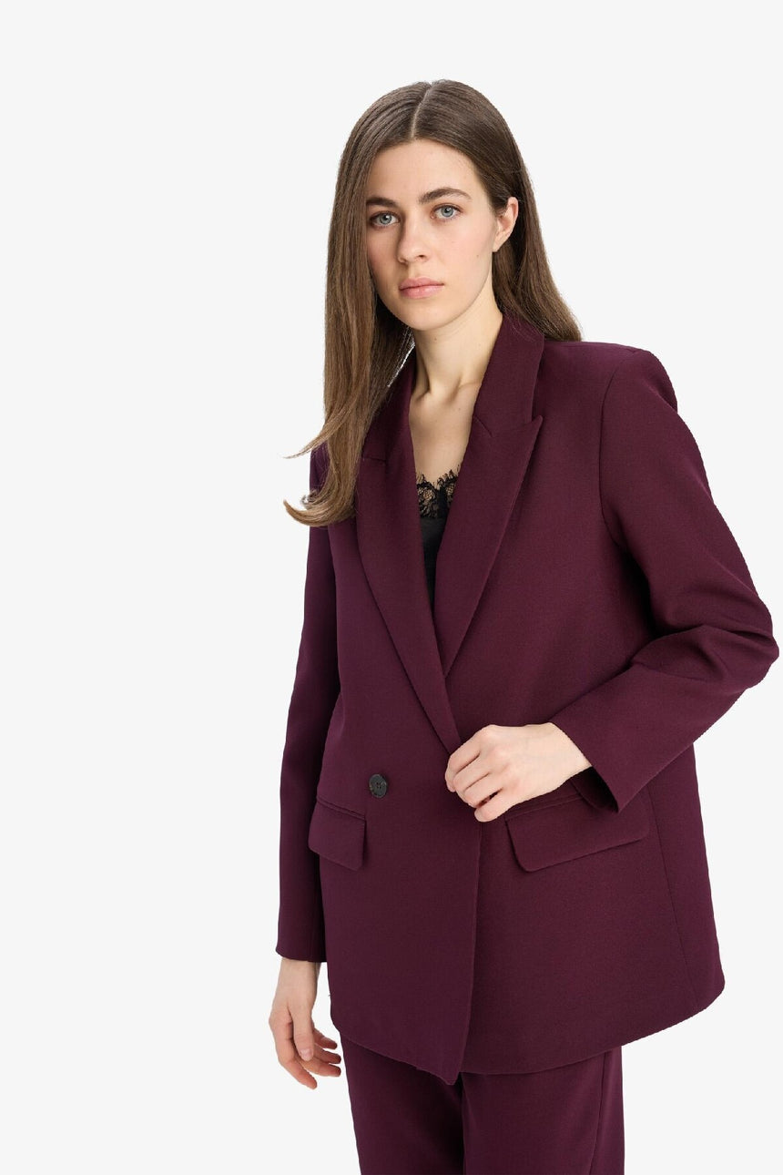 DeFacto Kadın Oversize Blazer Ceket C2457AX - Bordo