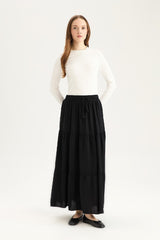 Defacto Kadın Woven Skirt Z3406Az - Siyah